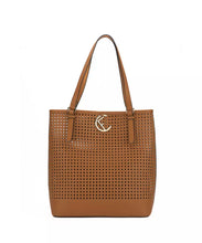 Load image into Gallery viewer, Brown Artificial Leather Handbag
