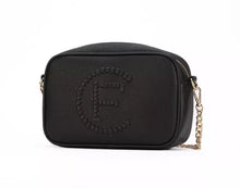 Load image into Gallery viewer, Black Artificial Leather Crossbody Bag
