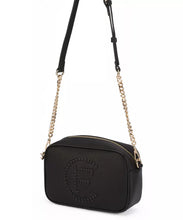 Load image into Gallery viewer, Black Artificial Leather Crossbody Bag
