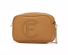 Load image into Gallery viewer, Brown Artificial Leather Crossbody Bag
