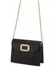 Load image into Gallery viewer, Black Polyester Crossbody Bag
